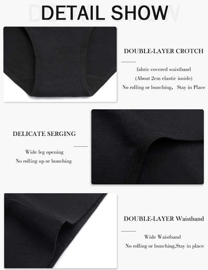 Women'S Underwear Cotton High Waist Briefs Full Coverage Soft Breathable Ladies Pantie
